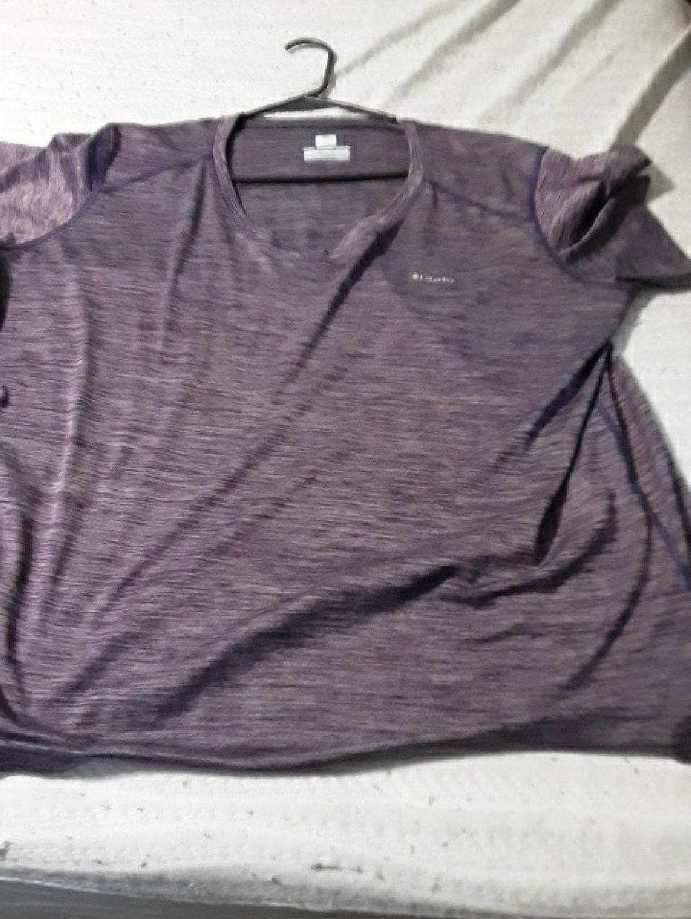 Columbia Heathered Violet V-Neck Tee